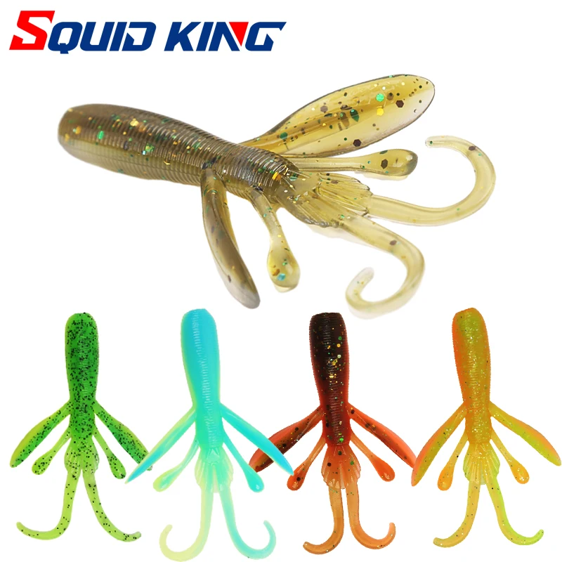 Señuelos blandos Crazy 75mm – Forma de camarón para pesca - imagen 4