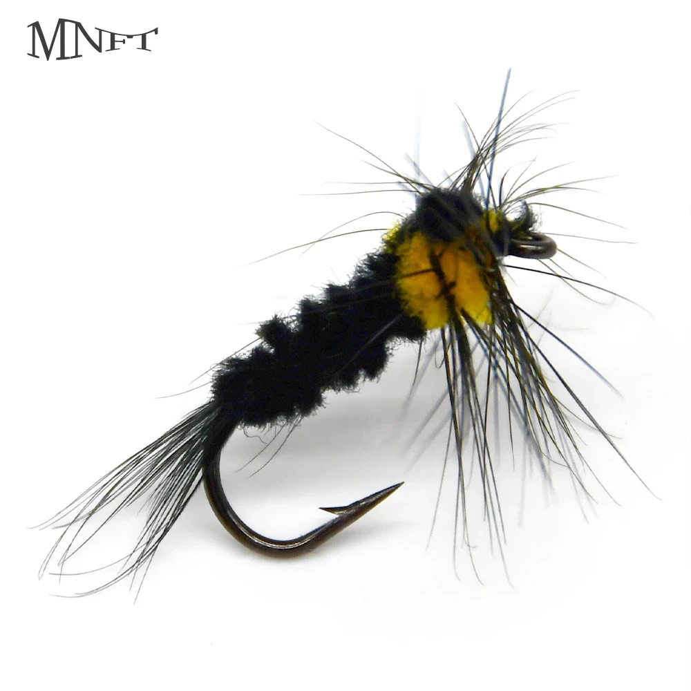 MNFT Cebo Artificial Cola de Abeja para Trucha - Amarillo Negro - imagen 3
