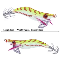 FREE FISHER señuelo sepia luminoso de madera para pesca en mar