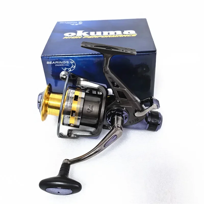 OKUMA carrete marítimo frenos dobles copa metal - imagen 2