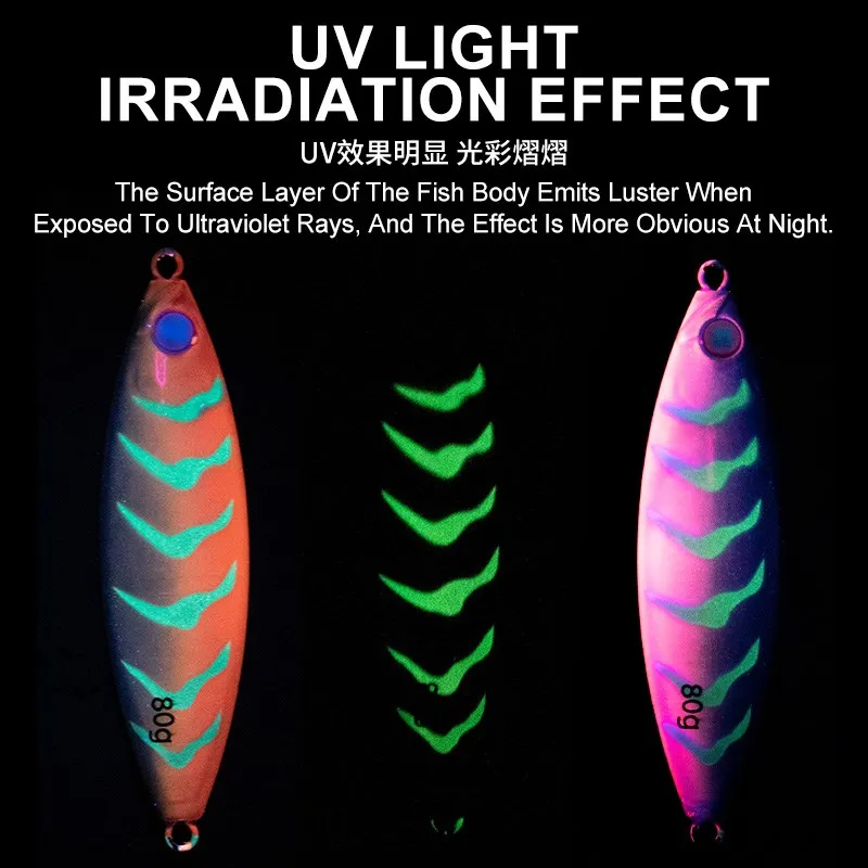 Teaser J123 – Señuelo UV hundimiento lento para atún y lubina - imagen 2