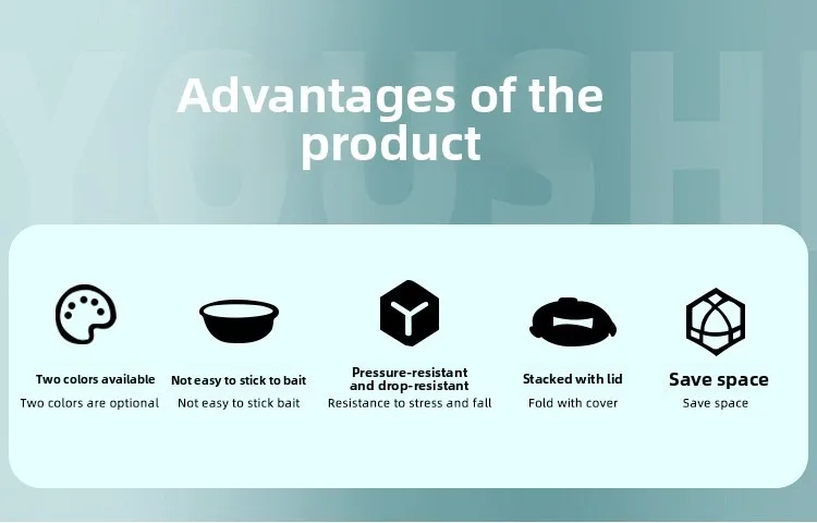 Caja antiadherente para alimentos de pesca