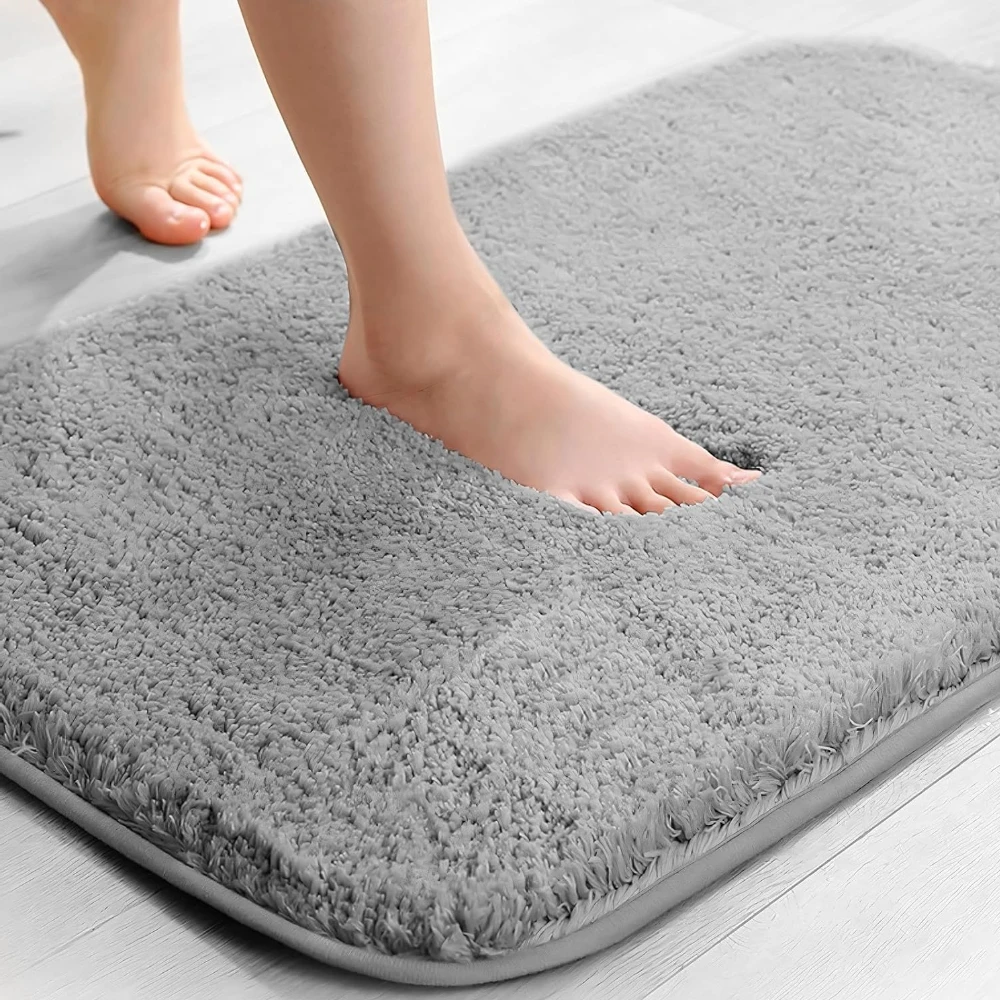 Alfombra de baño antideslizante de microfibra súper absorbente