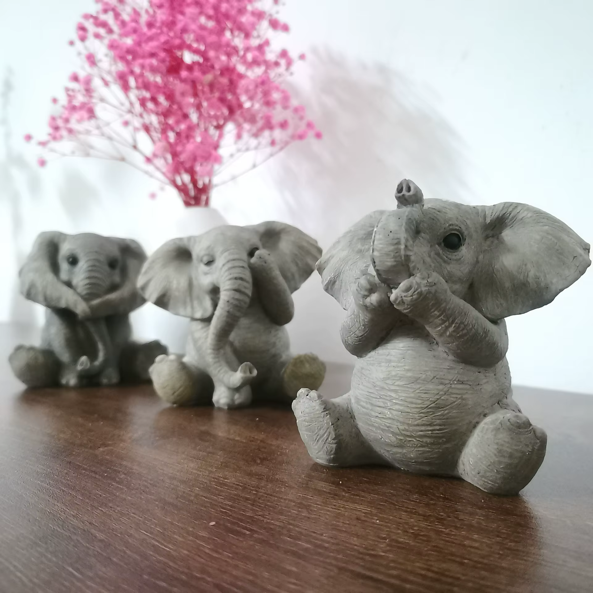 Figura elefante Feng Shui resina – Elegante decoración suerte - imagen 3
