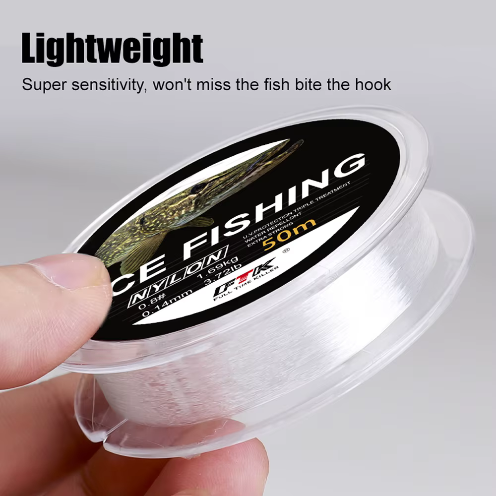 Línea de pesca en hielo FTK de nailon resistente para carpa - imagen 2