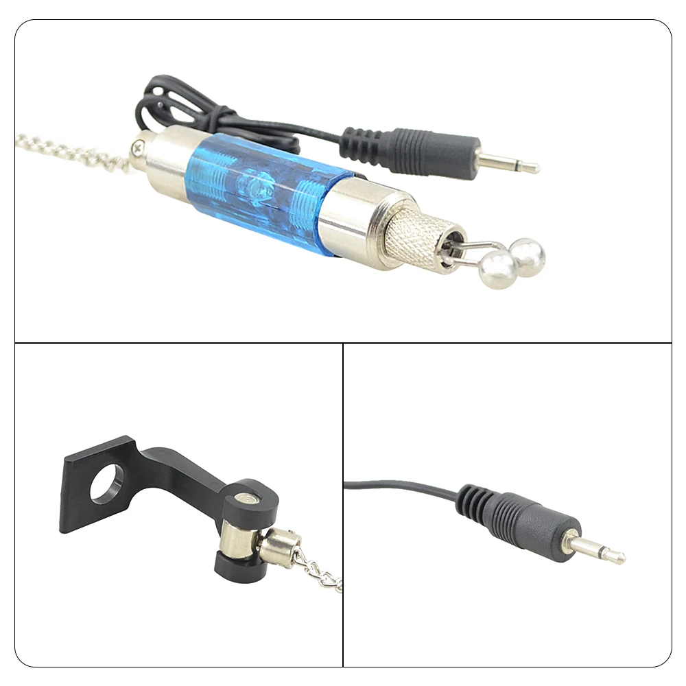 Swinger de acero inoxidable con LED azul para pesca de carpa