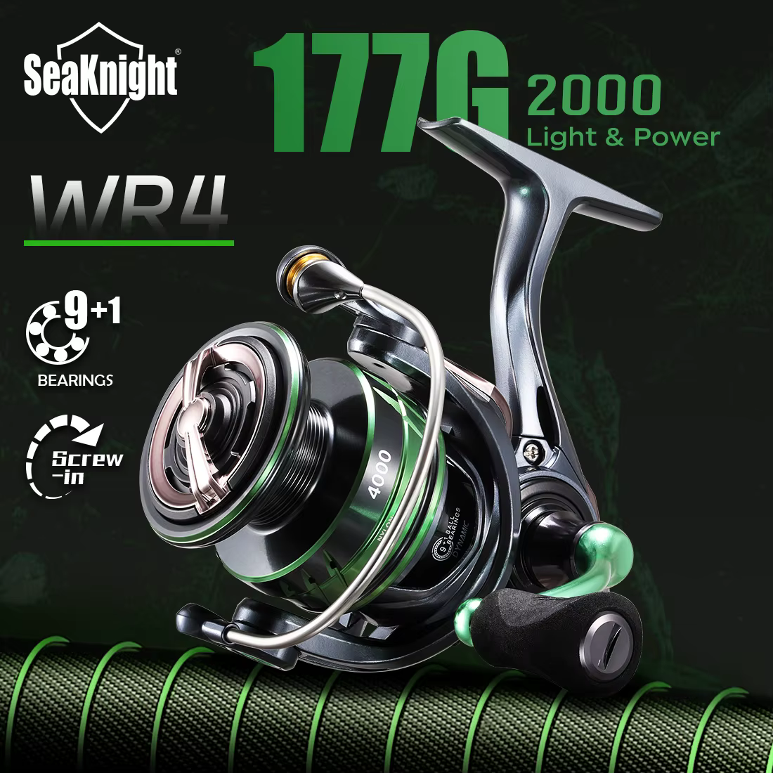 SeaKnight WR4 – Carrette giratorio ultralight fibra carbono 9+1 - imagen 5