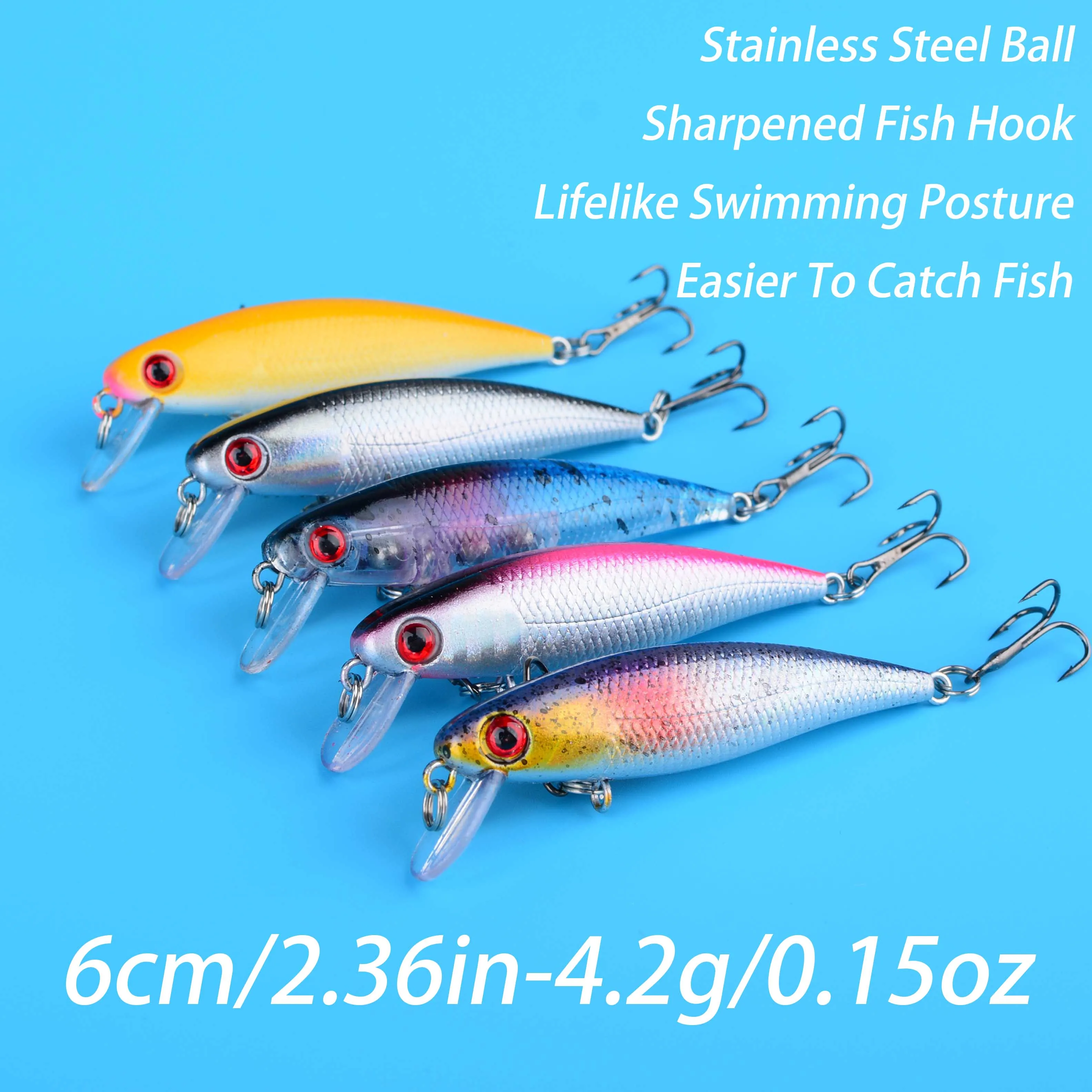 Señuelo Minnow flotante japonés – Jerkbait para lubina y lucio - imagen 5