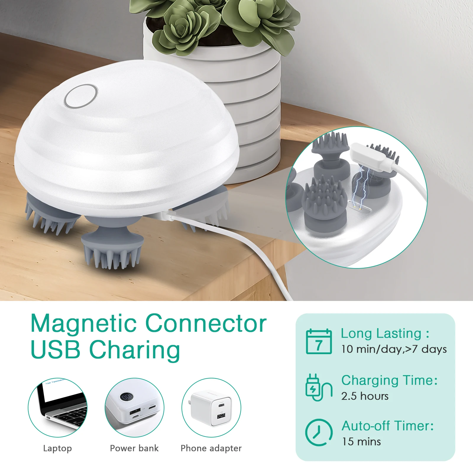 Diseño ergonómico del masajeador eléctrico ORIA