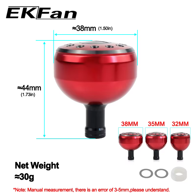 EKFan Perilla de Mango en Aluminio para Carrete Baitcasting 32/35/38mm - imagen 4