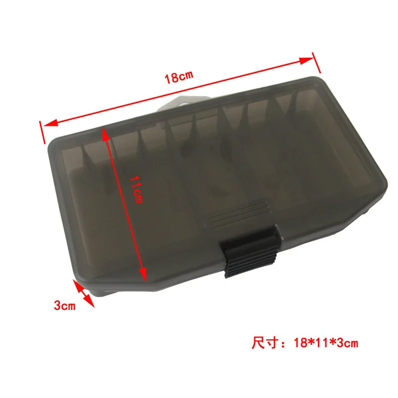Caja de señuelos transparente esmerilada bronce con divisiones - imagen 3