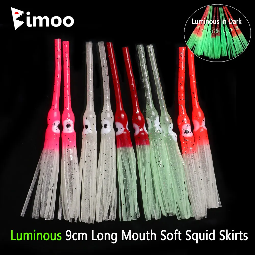 Bimoo Sabiki luminoso 9cm – Falda de calamar para anguila