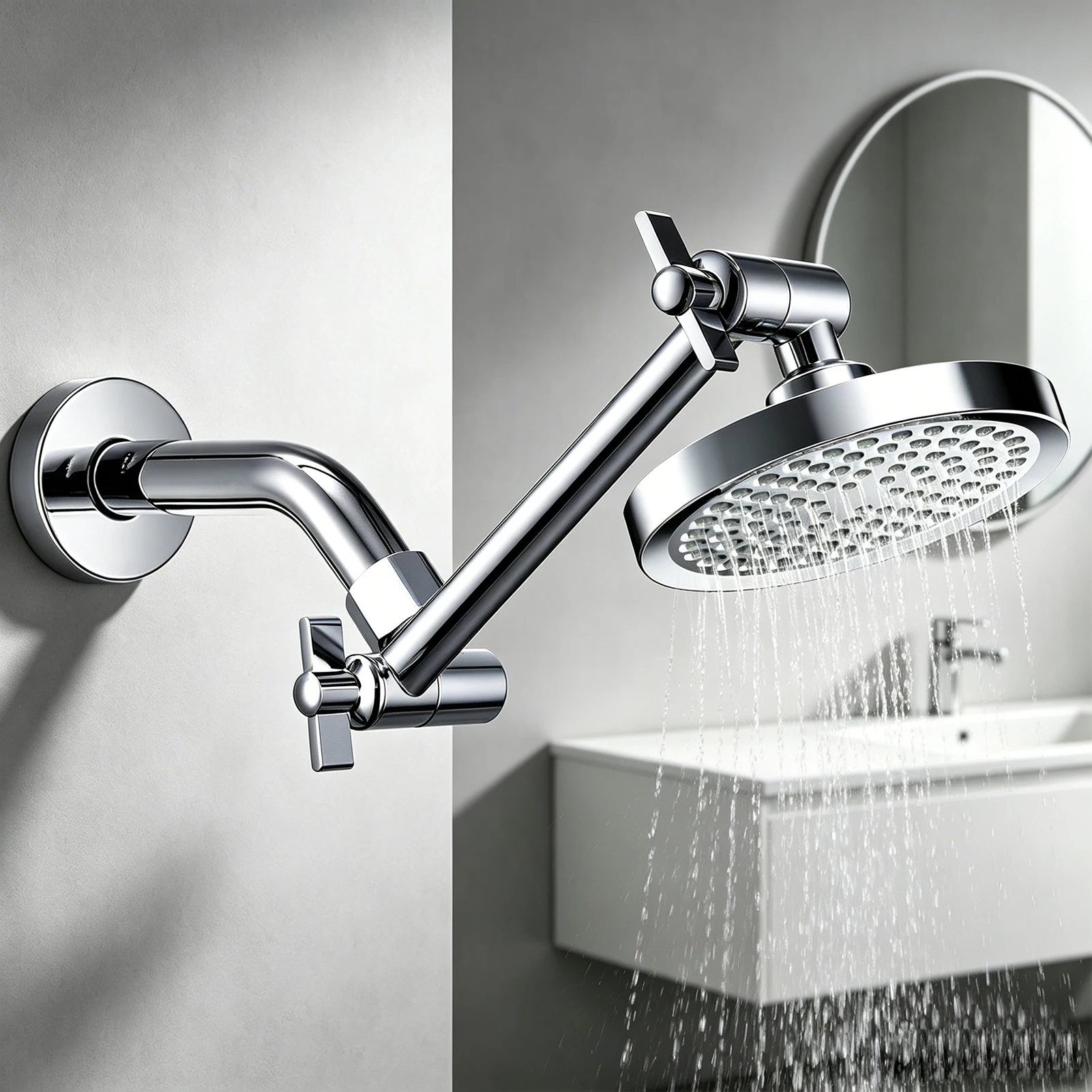 Extensión de alcachofa de ducha ajustable G1/2 para lluvia - imagen 2