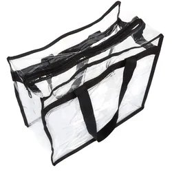 Bolso de hombro transparente PVC con cremallera de gran capacidad