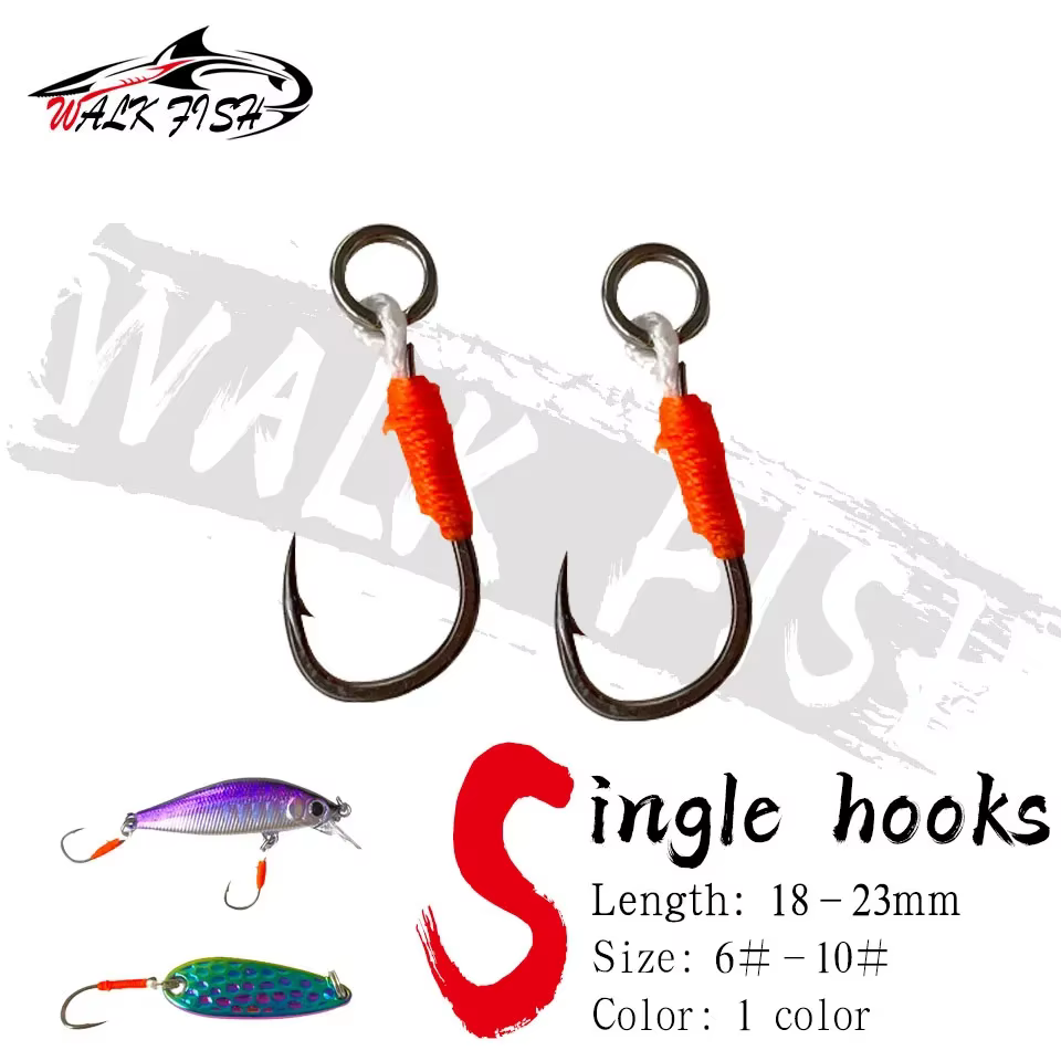Walk Fish – Anzuelos de asistencia con púas en acero carbono