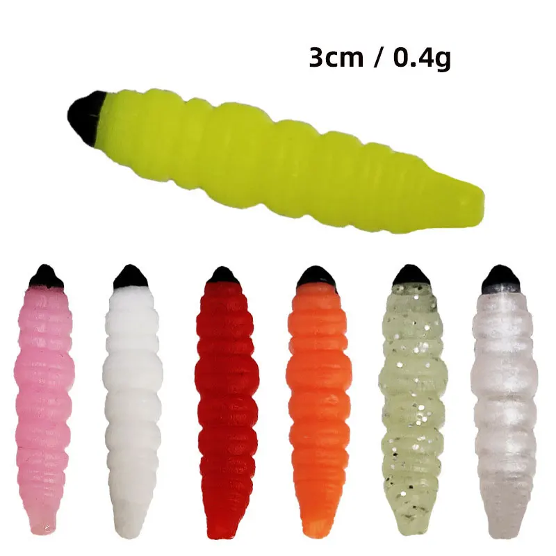 MrLurion gusano de silicona para carpa, cebo de vinilo blando
