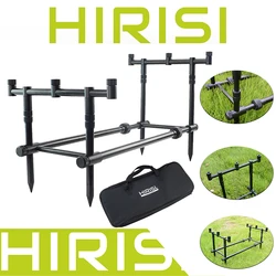 Soportes de Cañas aluminio Hirisi con barra de alerta y patas