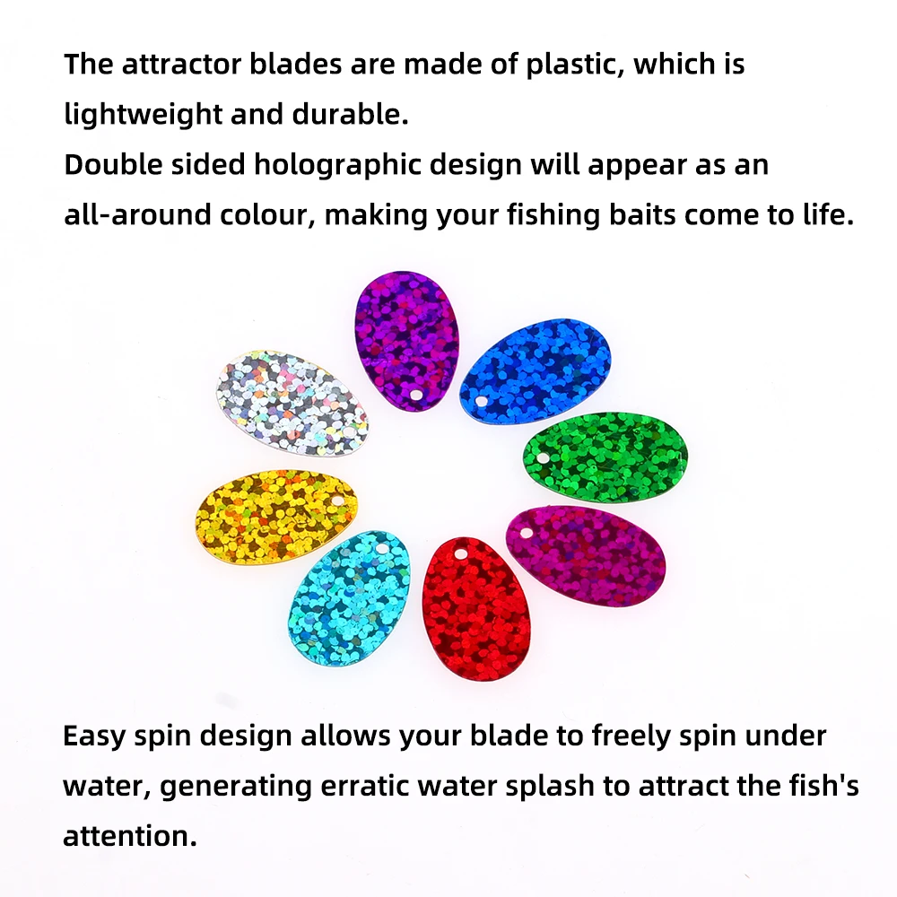 Ellllv Spinner PVC holográfico - Atractor para pesca marina