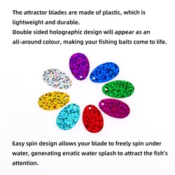 Ellllv Spinner PVC holográfico - Atractor para pesca marina