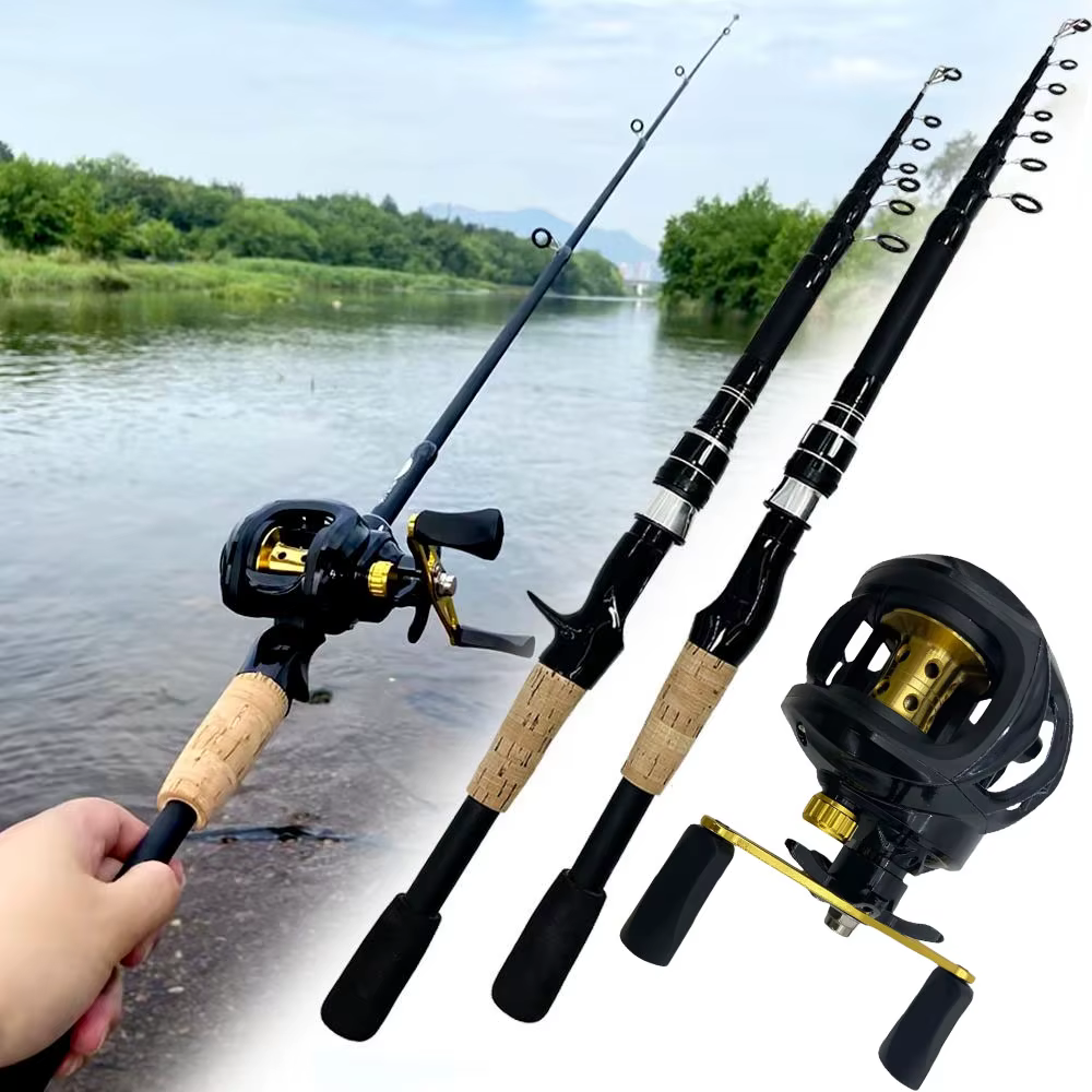 Combo Surfcasting Caña Carbono Carrete Baitcasting 7,2:1 - imagen 5