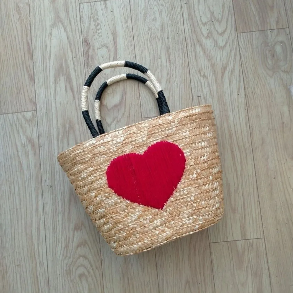 Bolso de pesca bandolera con bordado y paja – gran capacidad - imagen 4