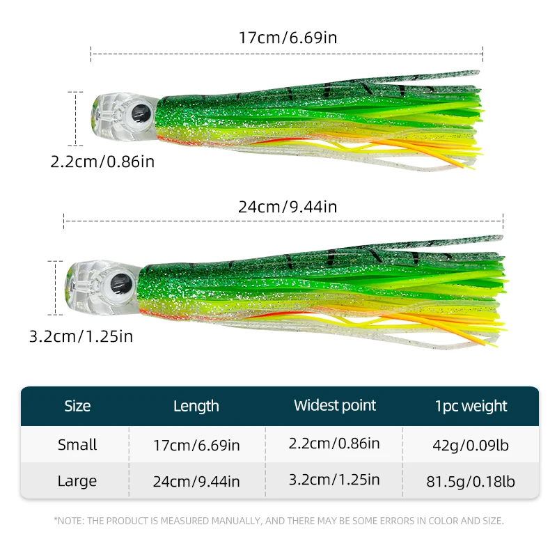 ShareShark Señuelo de pulpo para pesca de arrastre en aguas profundas - imagen 5