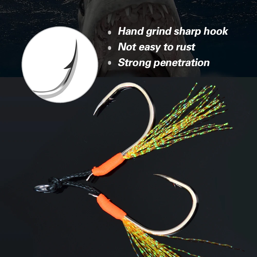 TOLU Ganchos Jigging UV con Anillo Sólido para Señuelos de Pesca - imagen 3