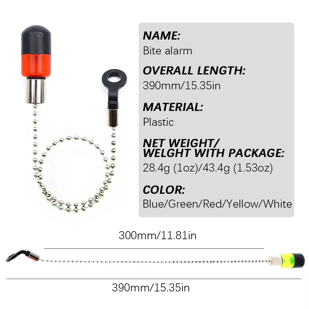 Alarma de mordeduras Swinger – Cadena de acero para carpa - imagen 5