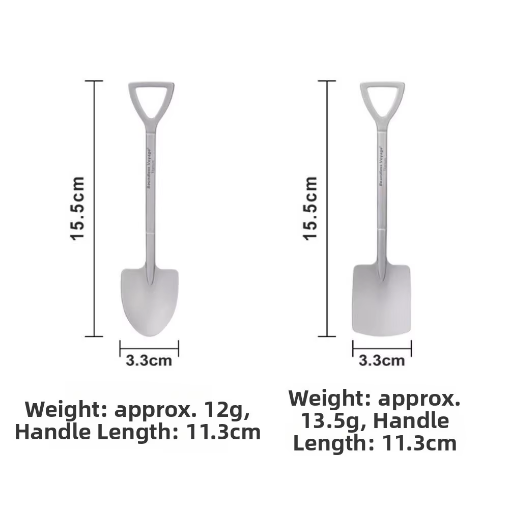 Cuchara-tenedor mini de titanio para llevar de acampada