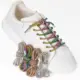 Cordones de zapatos trenzado cruzado con pedrería y brillo para zapatillas - imagen 4