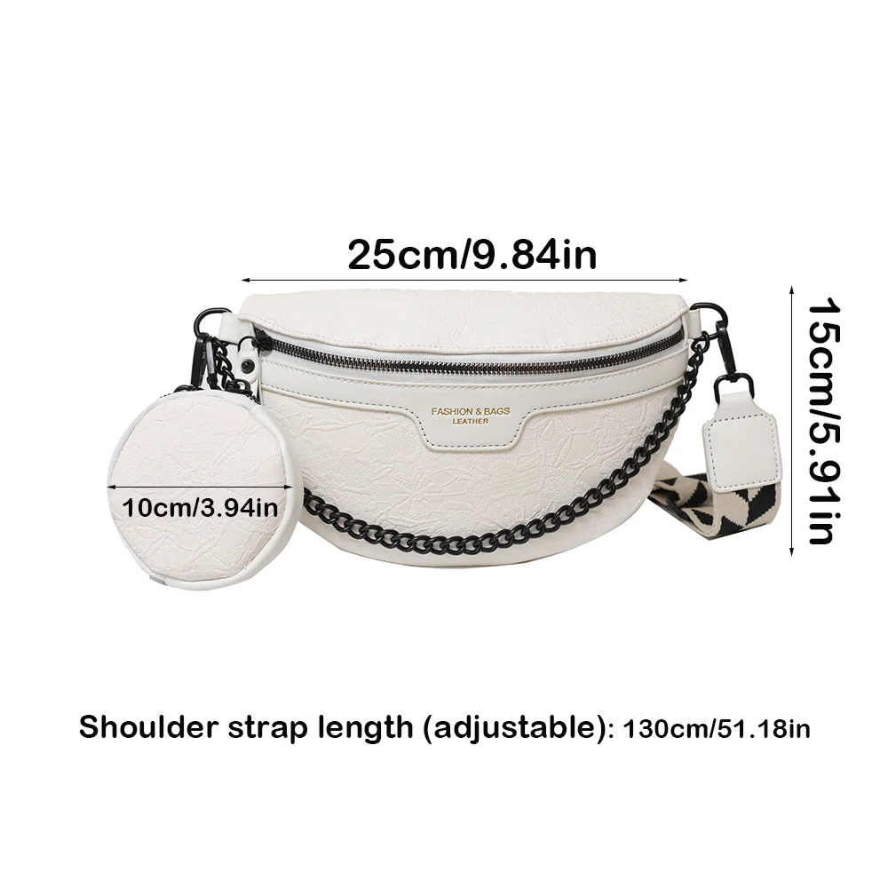 Bolso de pecho tipo riñonera con diseño retro