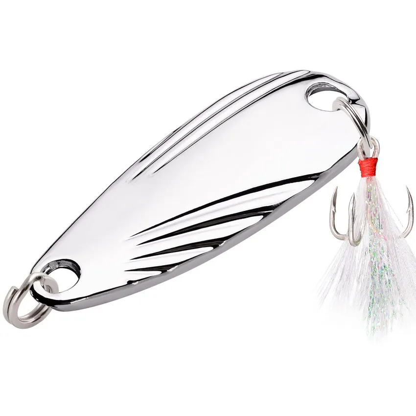 Señuelo de metal para lubina: Wobbler giratorio con lentejuelas