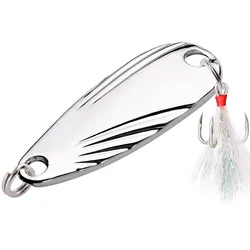 Señuelo de metal para lubina: Wobbler giratorio con lentejuelas