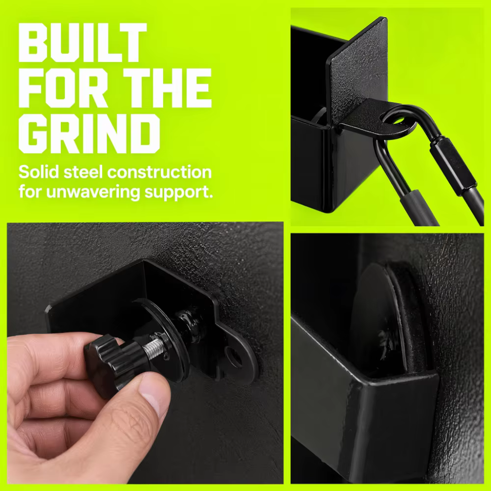 Anclaje Antirrobo Ajustable para Puerta de Acero Negro - imagen 3
