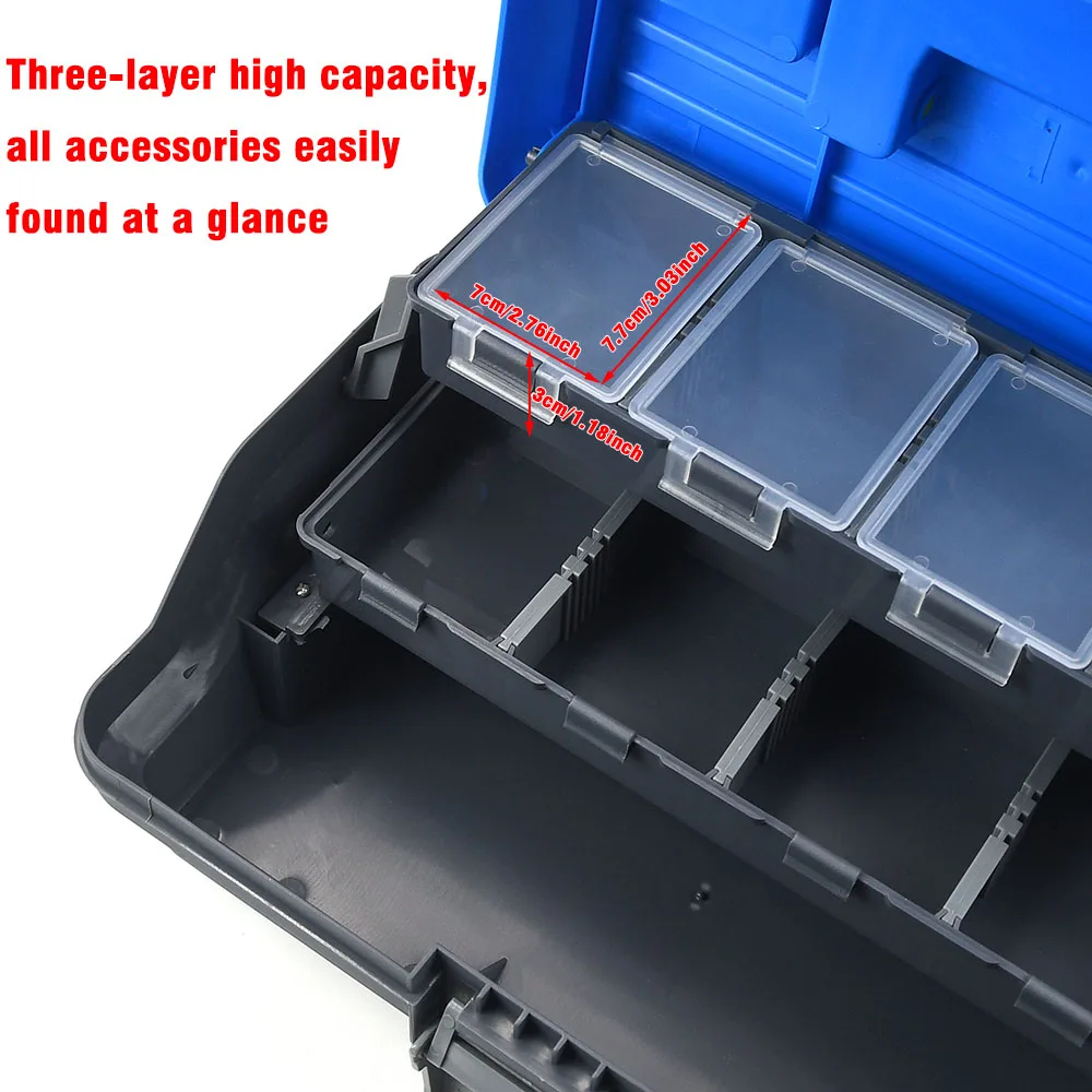 Caja de pesca portátil de varios niveles con divisores extraíbles - imagen 3