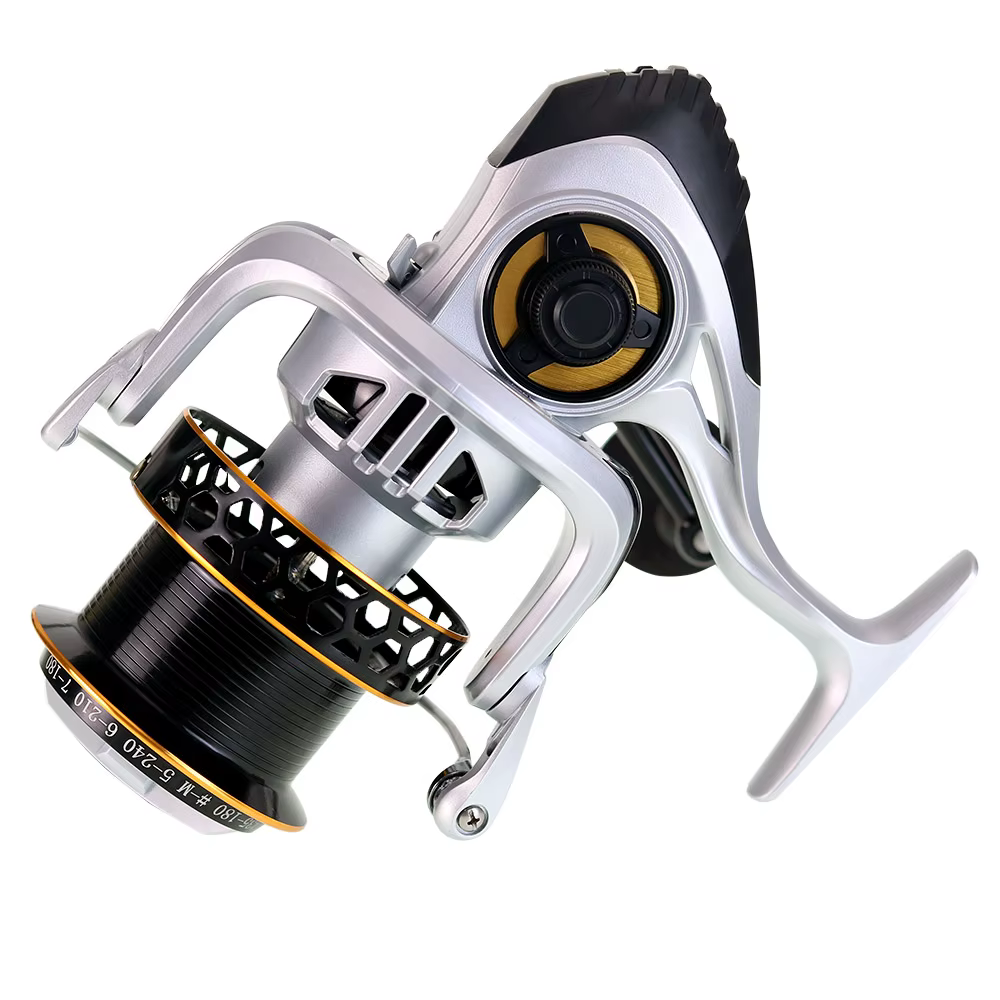 Carrete Spinning Gran Capacidad 18kg Arrastre para Agua Salada