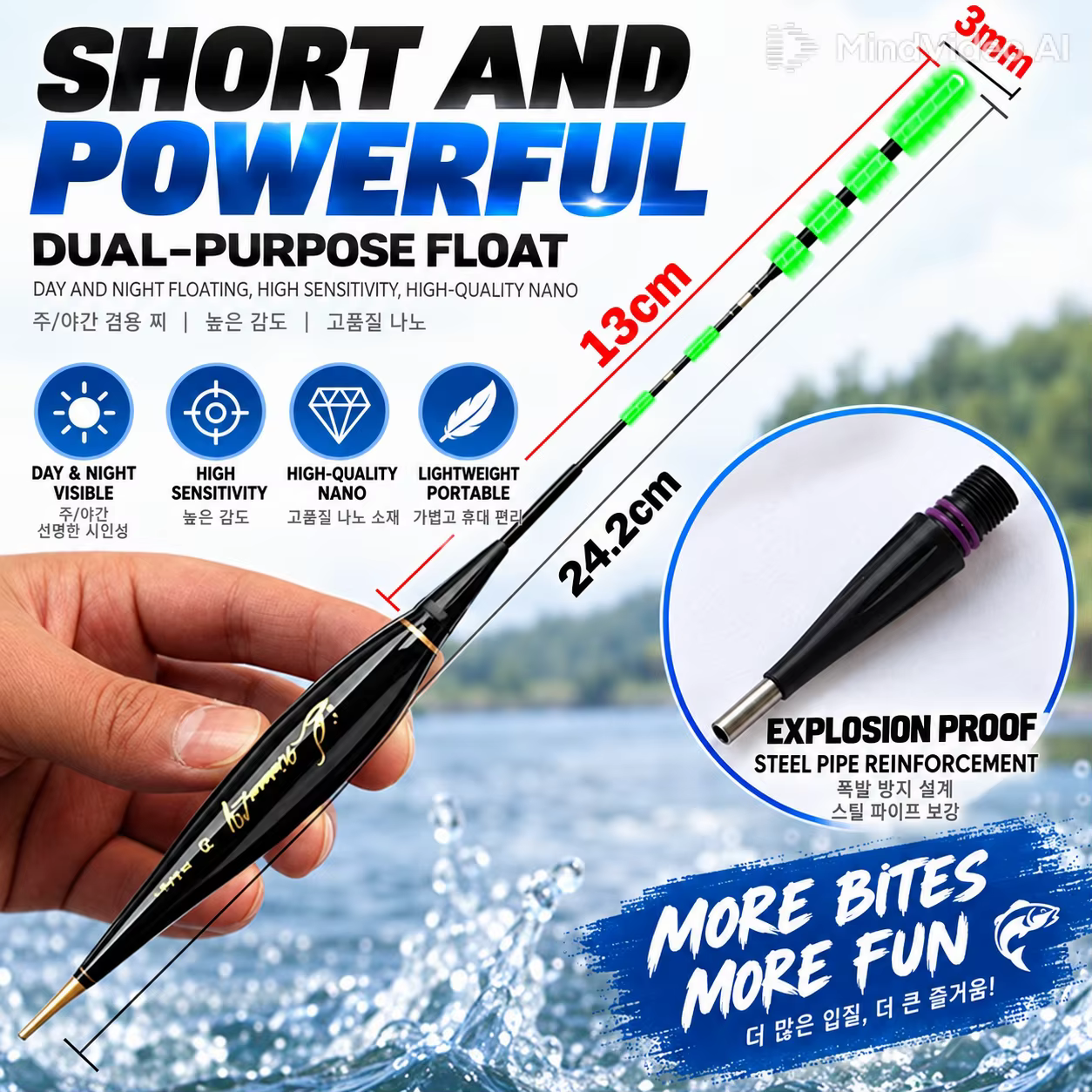 Flotador electrónico con sensor de gravedad automático – Luz para pesca nocturna - imagen 2