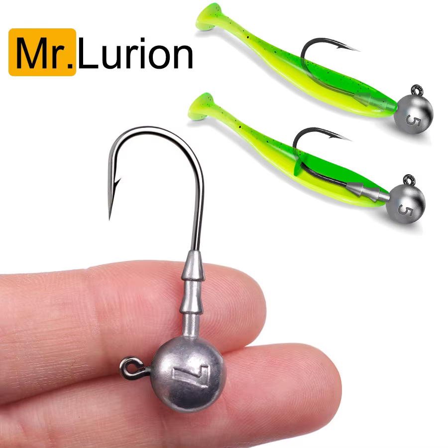 Jig Head de tornillo para vinilo con anzuelo afilado - imagen 3