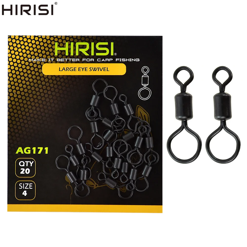 Giratorias para carpa de ojo grande en metal – montaje pesca - imagen 3