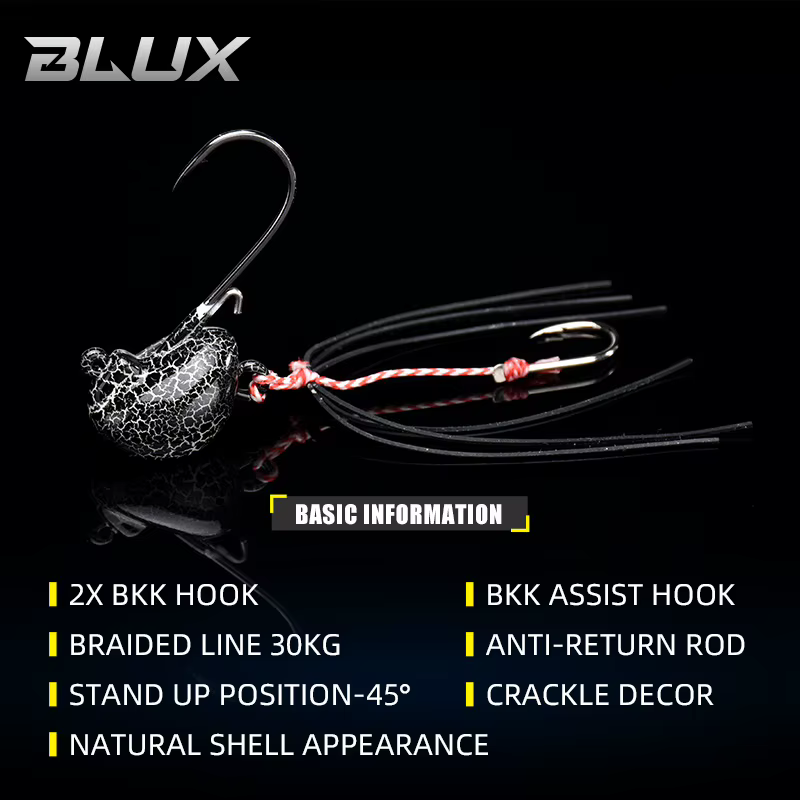 BLUX Tenya Madai Kabura: jighead de mar con falda de goma para pesca - imagen 4