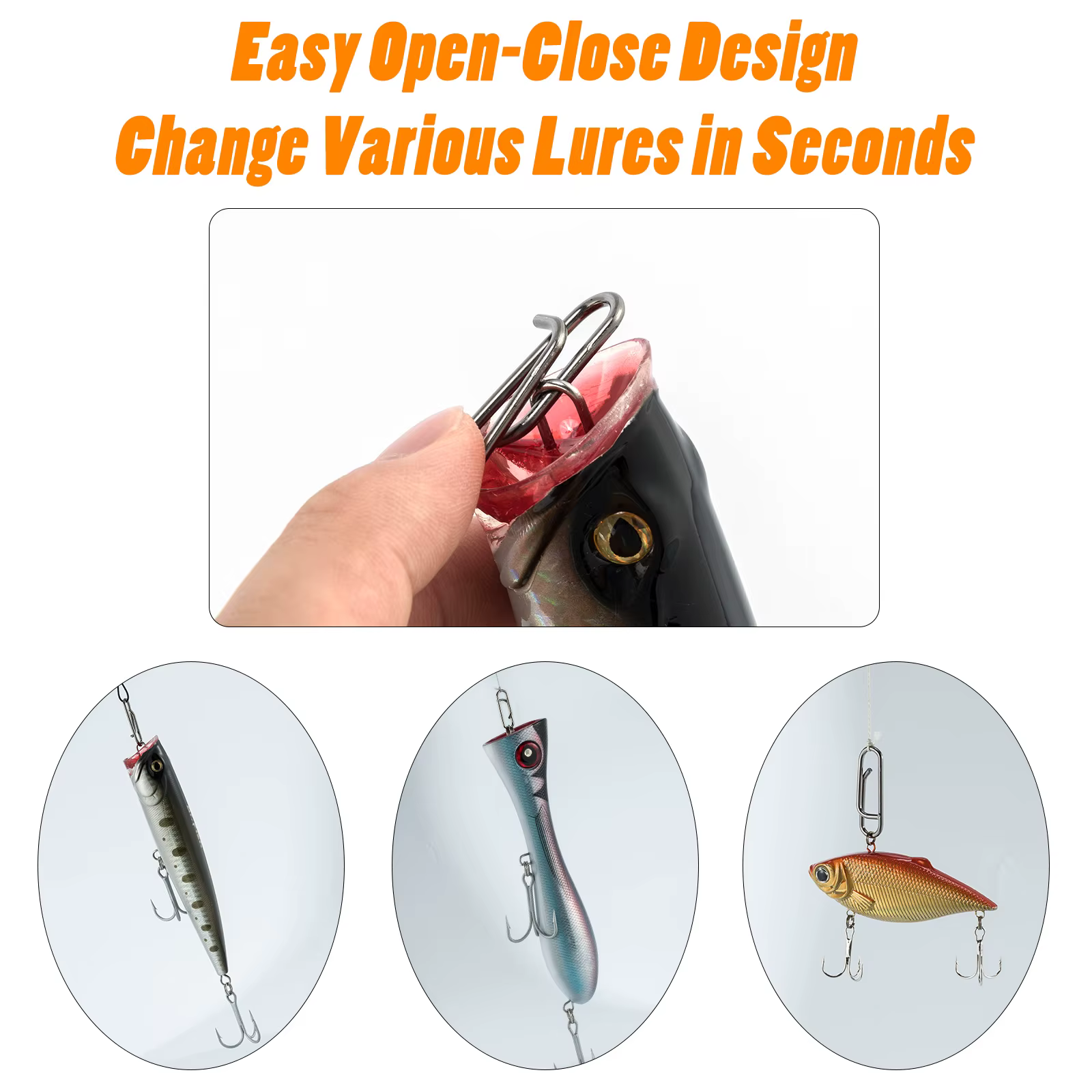 Clips de pesca de cambio rápido para crankbaits y swimbaits - imagen 3