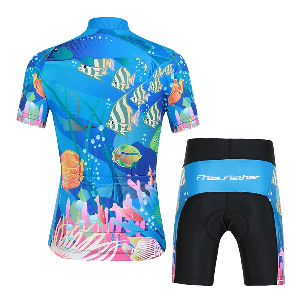 Conjunto infantil ciclismo secado rápido: jersey y pantalón corto - imagen 2