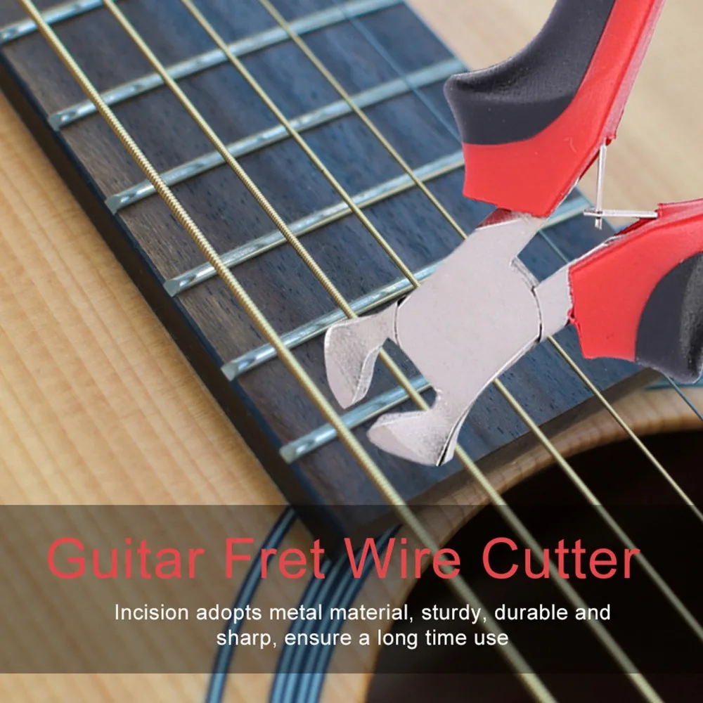Detalle del corte de alicates para guitarra
