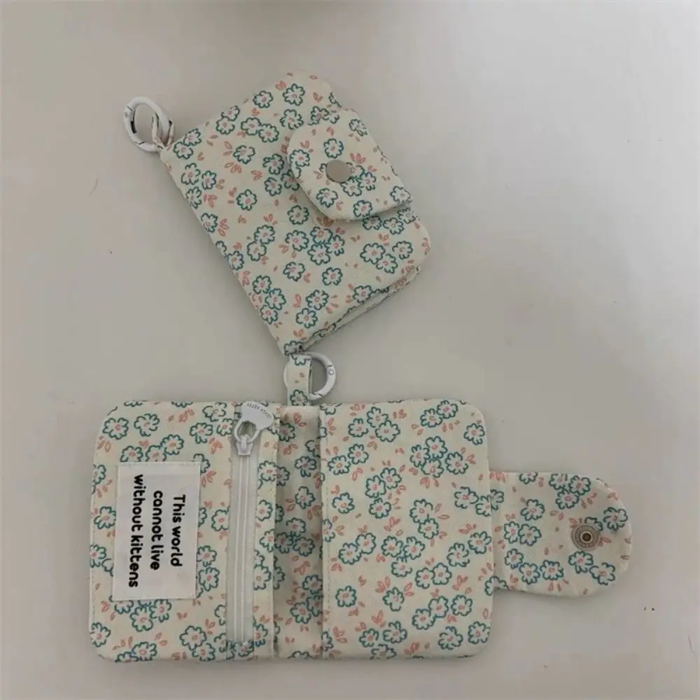 Monedero estudiante floral portátil con tarjetero y funda pequeña - imagen 4