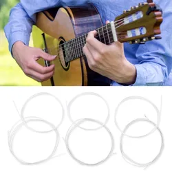 Cuerdas de guitarra clásica de nylon transparentes y negras