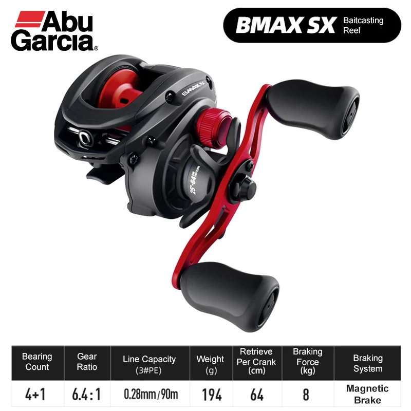 Carrete baitcasting Abu Garcia BMAX SX – lanzado largo para lubina - imagen 4