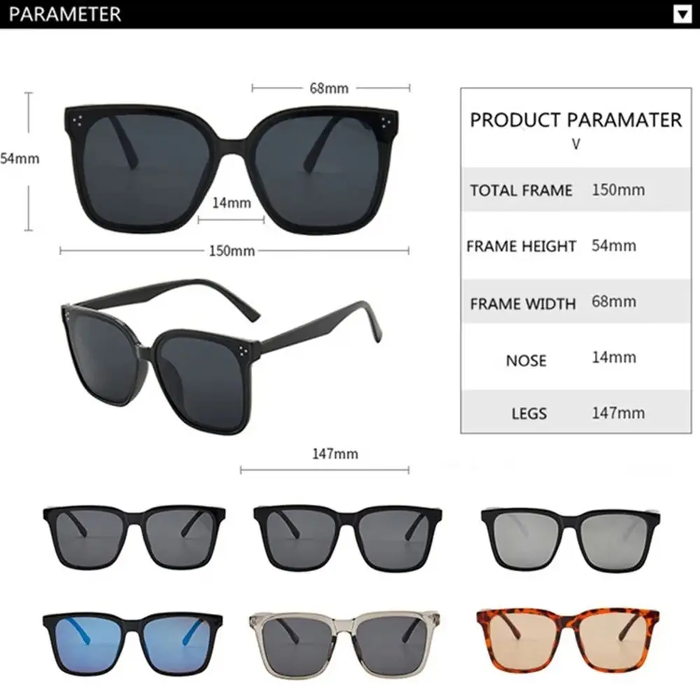Gafas de sol unisex con montura cuadrada vista frontal