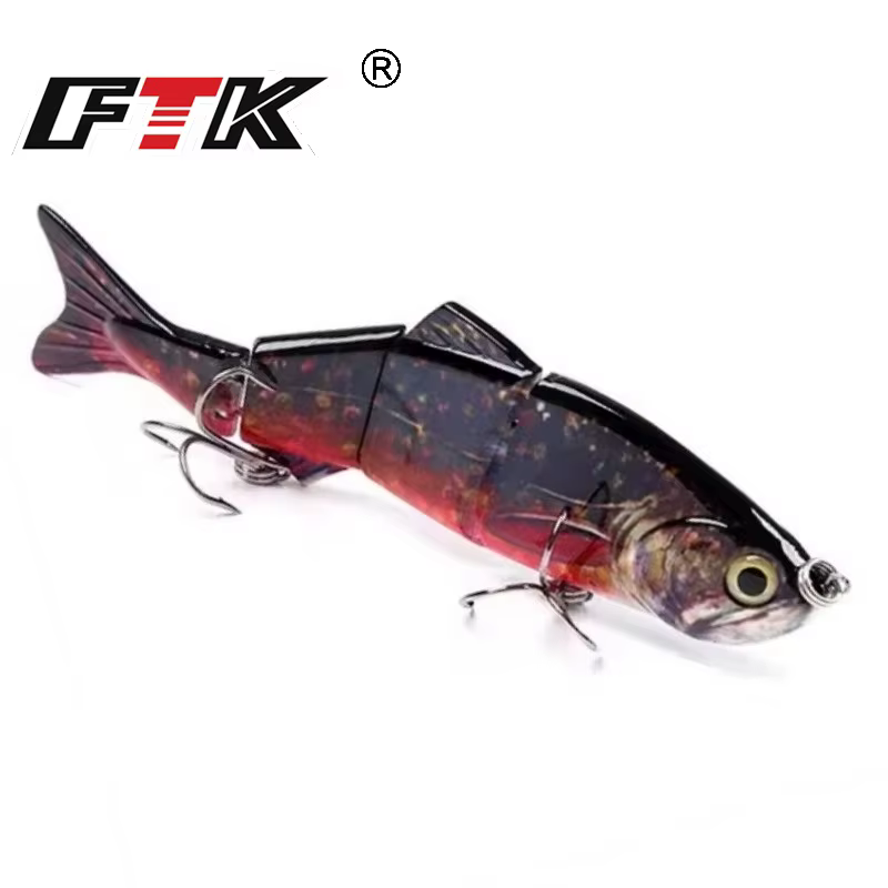 Señuelo Swimbait Multiarticulado FTK para lubina - imagen 5