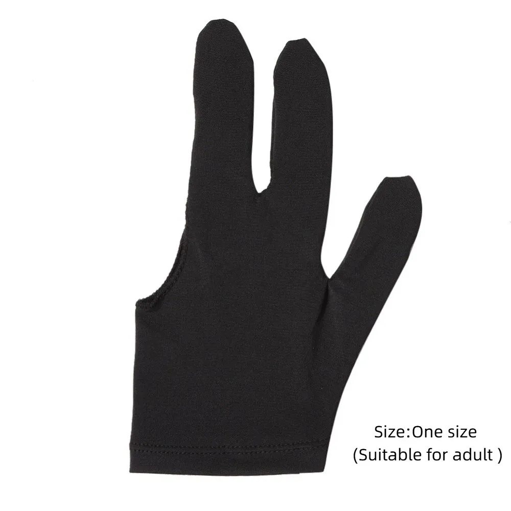 Guantes de billar negros antideslizantes