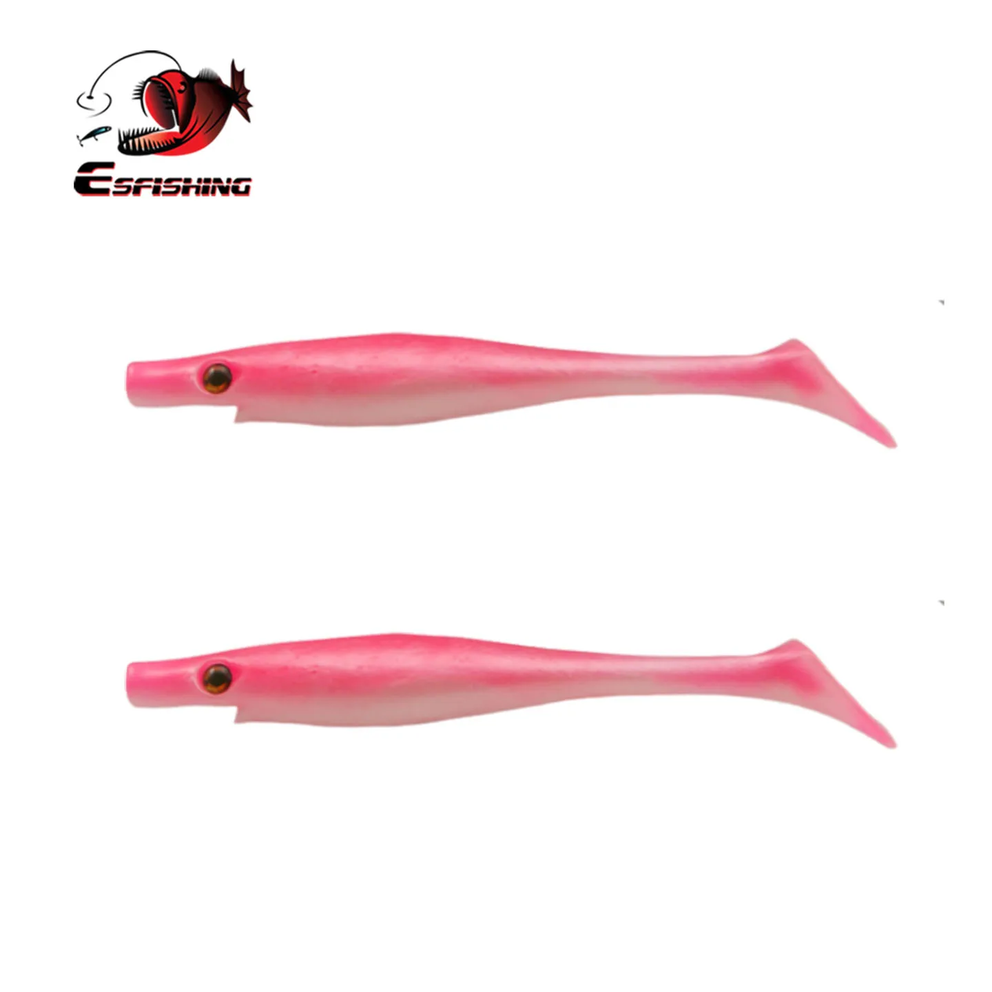 ESFISHING Señuelos blandos Hog Shad para pesca marina swimbait
